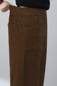 Casual Loose Women Corduroy Pants C4313