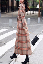 Load image into Gallery viewer, Women&#39;s Autumn and winter plaid wool coat C4255
