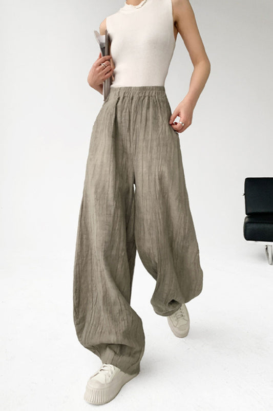 spring and autumn leisure cotton linen lantern pants L0608