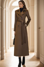 Load image into Gallery viewer, Womens Medium-length Brown coat C4070
