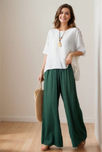 Load image into Gallery viewer, Women&#39;s Wide Leg Linen Pants C4142
