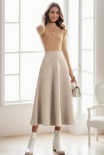 Load image into Gallery viewer, A-Line Midi Long Wool Skirt C4260
