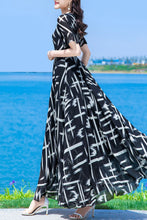 Load image into Gallery viewer, Chiffon black women dress C3995
