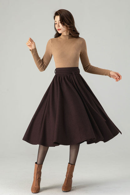 Winter Wool Skirt Circle Skirt C4315