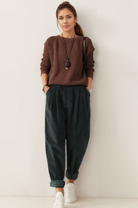 Casual Corduroy Harem Pants C4004