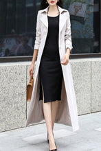 Load image into Gallery viewer, Off white women spring and autumn trench coat C4197
