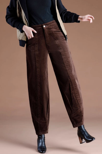 Corduroy long autumn pants C5215