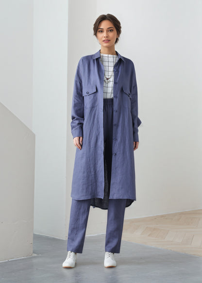 Long sleeves shirt dress C5327