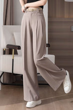 Load image into Gallery viewer, Khaki Wide Leg Long Pant with Pockets C3505
