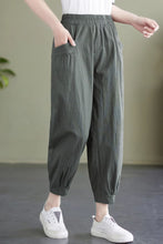 Load image into Gallery viewer, Loose fitting linen pants with pockets C4432
