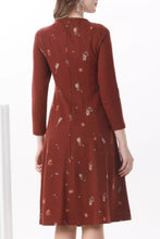 Load image into Gallery viewer, Elegant prom midi winter wool dress C4610
