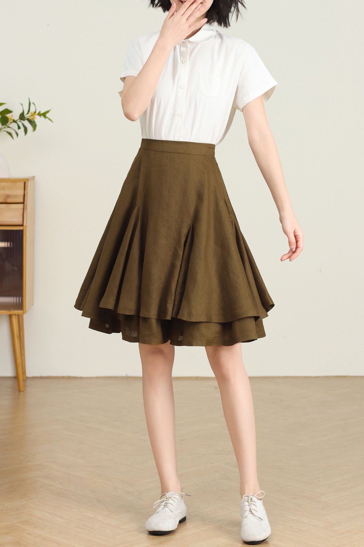 Women's Swing layered circle skirt C4733