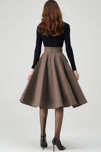 Load image into Gallery viewer, Knee Length Wool Skirt Women C4333
