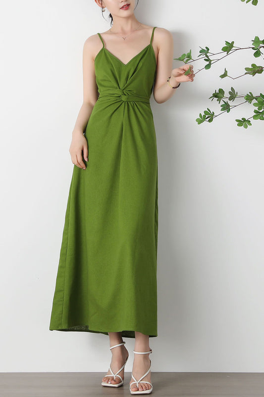 Women's Summer Green Slip Dress C3258