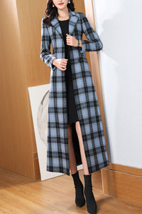 Women's Autumn and winter plaid coat C4256