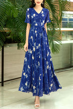 Load image into Gallery viewer, New summer blue chiffon dress C3974
