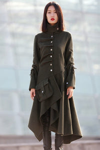 Army Green Modern Coat C183