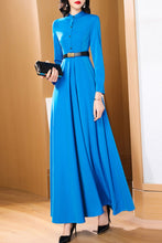 Load image into Gallery viewer, Blue long-sleeved spring and autumn dress C4181
