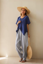 Load image into Gallery viewer, Women&#39;s Wide Leg Linen Pants C4003
