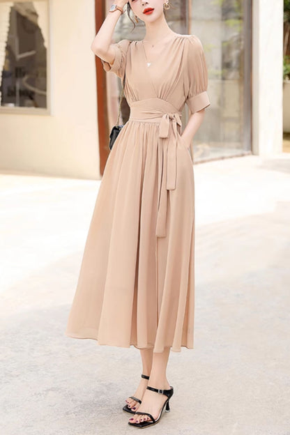 Prom long swing chiffon dresses women C5042
