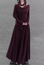 Load image into Gallery viewer, Long prom velvet party dress women C4624
