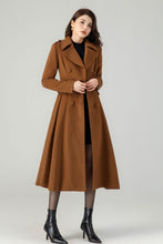 Load image into Gallery viewer, Double breasted winter wool coat for women C4321
