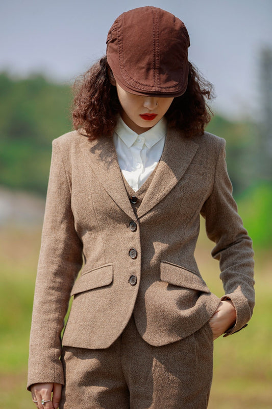 Short winter wool jacket women TT0193