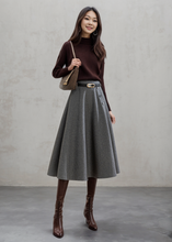 Load image into Gallery viewer, Autumn Winter A line Wool  Skirt C4453
