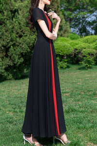 Chiffon women summer new fashion long dress C3984