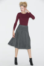 Load image into Gallery viewer, A line winter wool skirt women C705
