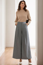 Load image into Gallery viewer, Wide Leg Wool Pants Women C4309
