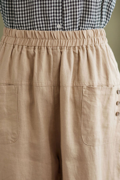 Womens Summer Casual Linen Pants C2431 - Size M #CK2100980