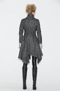 Asymmetrical Winter Wool Coat for Women C668