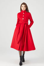 Load image into Gallery viewer, Winter  Princess Red Wool Coat C3677
