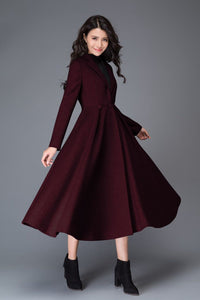 Winter Long Swing Wool Princess Coat C2598