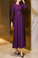 Load image into Gallery viewer, Purple spring and autumn long dress C4185
