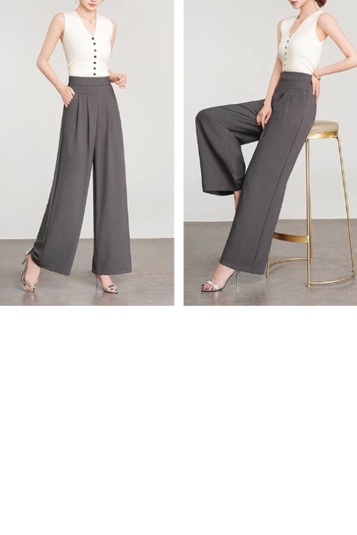 Long wide leg summer pants women C5024
