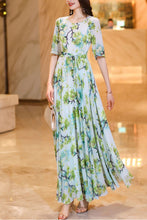 Load image into Gallery viewer, new chiffon print long dress C4052
