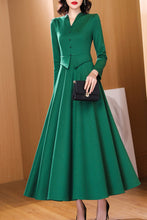 Load image into Gallery viewer, Green Two Piece long sleeved Dress C4188
