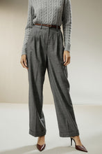 Load image into Gallery viewer, Wide leg wool-flannel suit pants C4294
