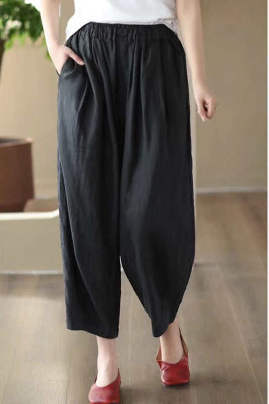 Summer leisure elastic lantern pants TT0054