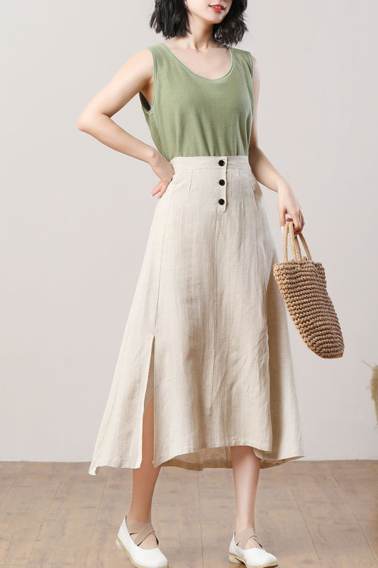 Women's Summer Linen Skirt C3289