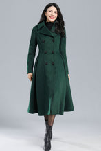 Load image into Gallery viewer, Vintage Inspired Long Princess Coat in Green C2469
