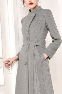 women's winter long wool coat C4150