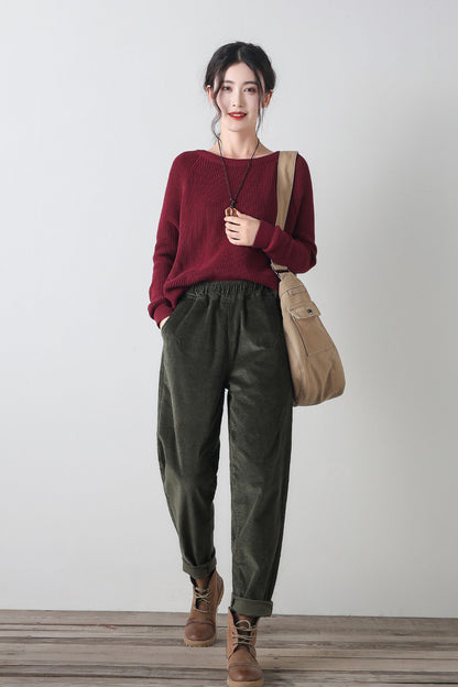 Autumn/winter long corduroy pants C4349