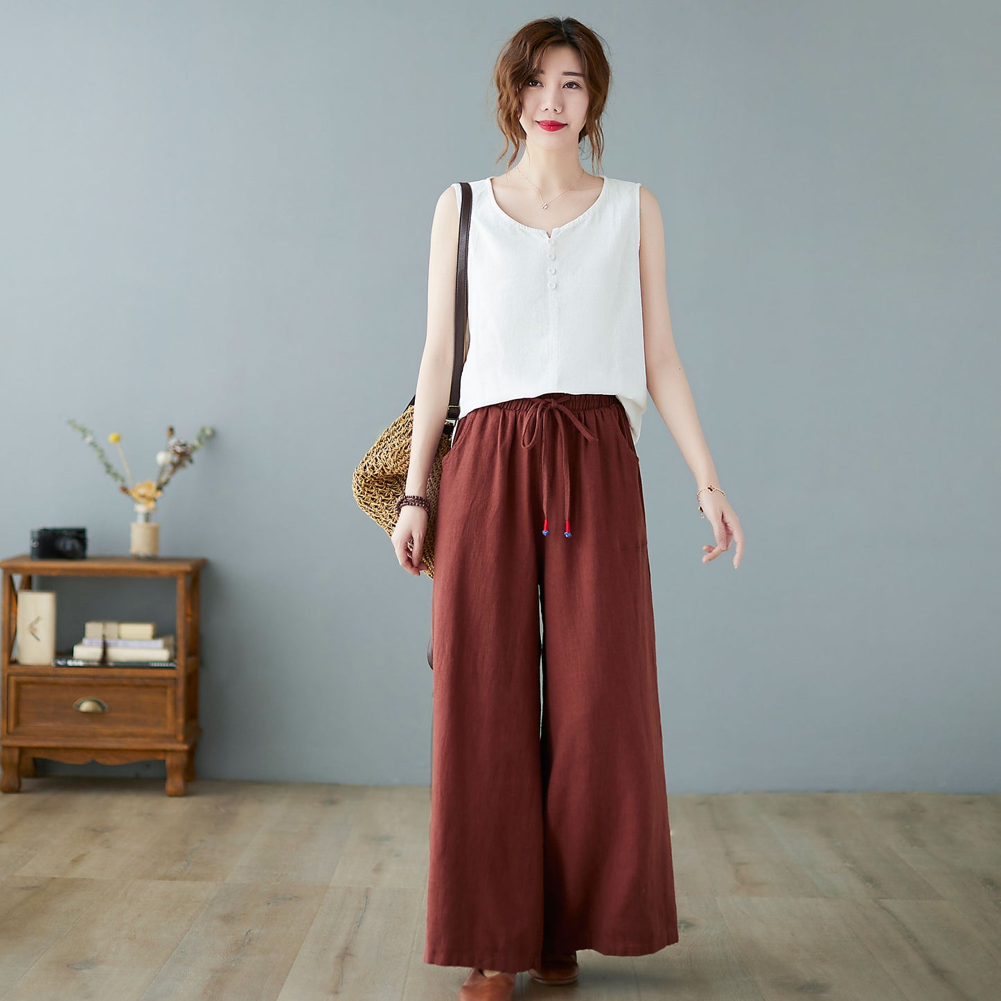 Wide Leg Palazzo Pants for Women c2372