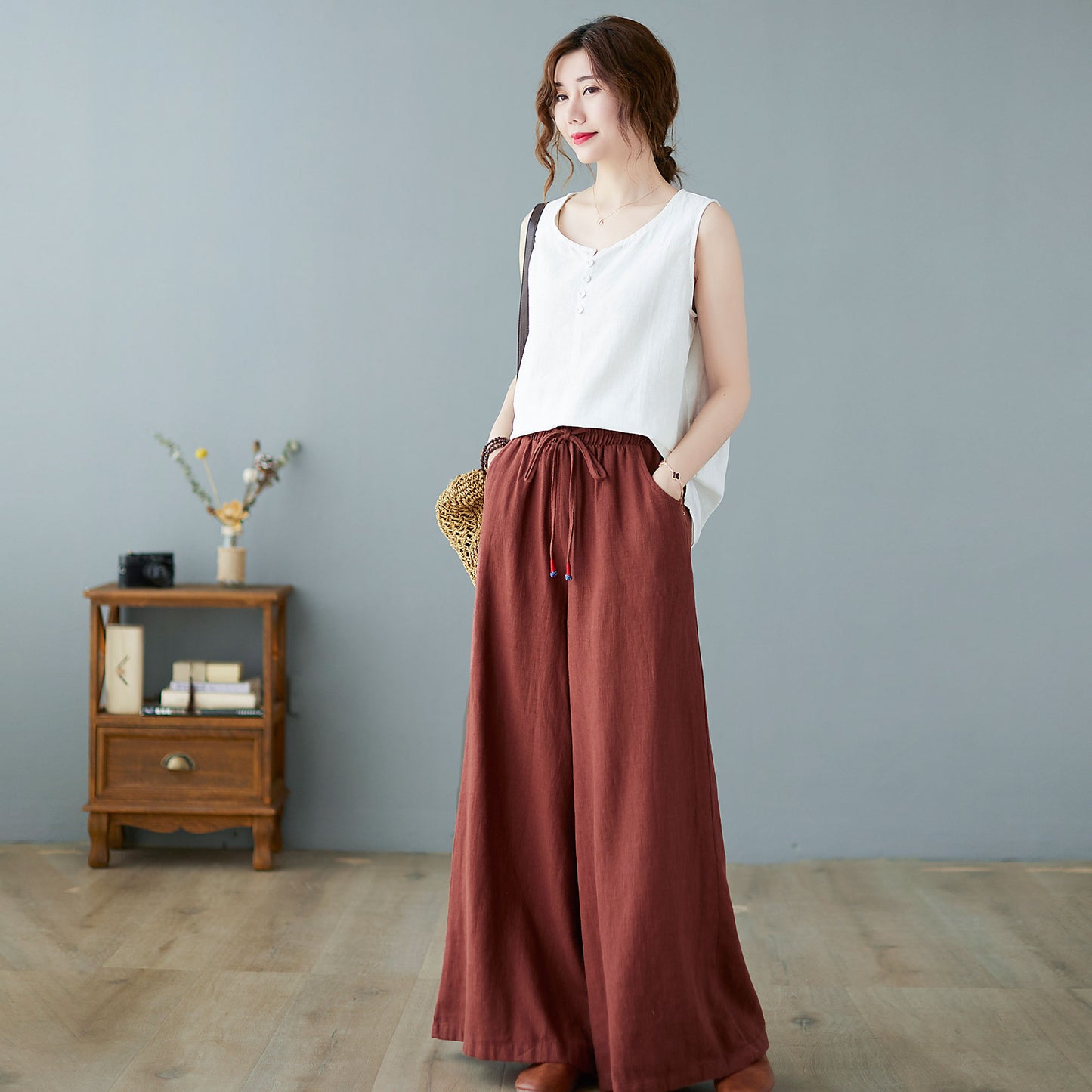 Wide Leg Palazzo Pants for Women c2372