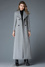 Load image into Gallery viewer, Double-breasted wool maxi coat Women C1766
