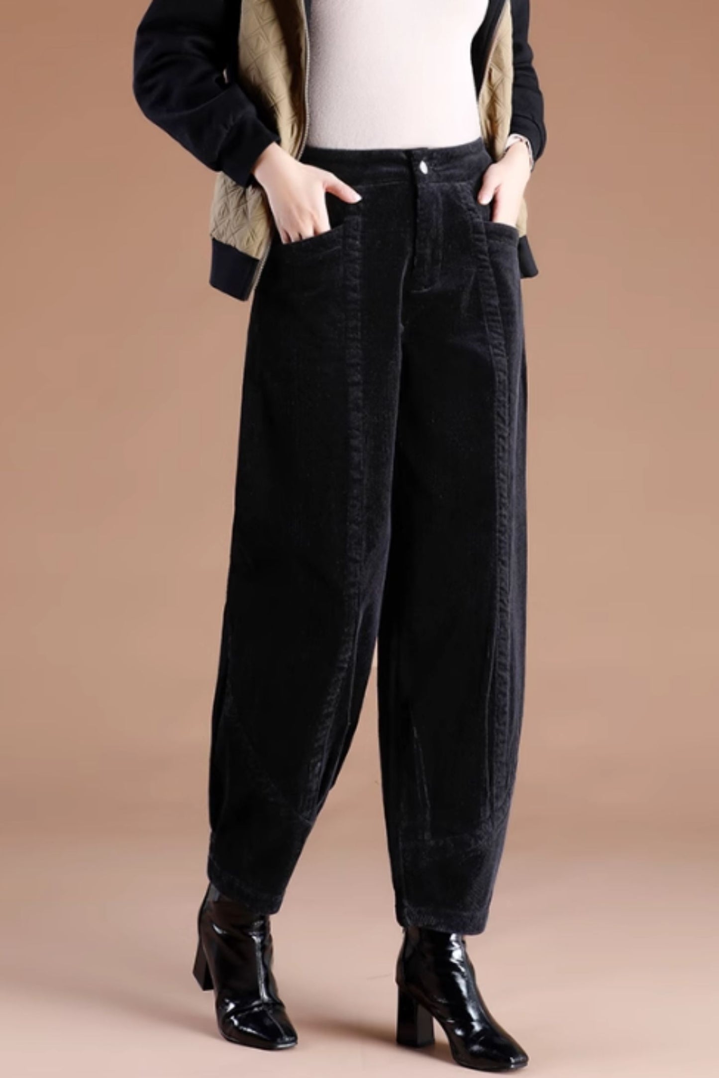 Corduroy long autumn pants C5215