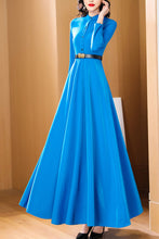 Load image into Gallery viewer, Blue long-sleeved spring and autumn dress C4181
